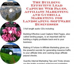 The Guerilla Marketing, Building Effective Lead Capture Web Pages, Affiliate Marketing for Landscaping Software Businesses